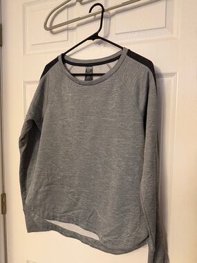 Champion Gray Fleece Pullover with Dark Trim